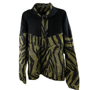 Free People Movement NWOT Walk The Line Pullover Jacket Olive Combo Size L